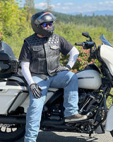 Hornet Perforated Men's Club Style Leather Vest - First Manufacturing Company - Flyclothing LLC