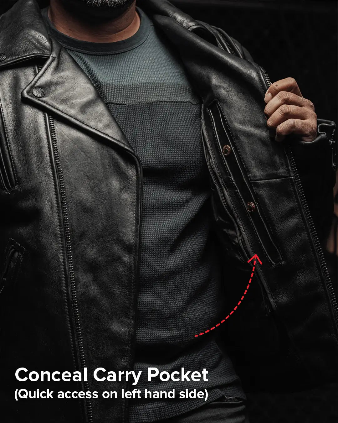 Night Rider Men's Motorcycle Leather Jacket - First Manufacturing Company - Flyclothing LLC