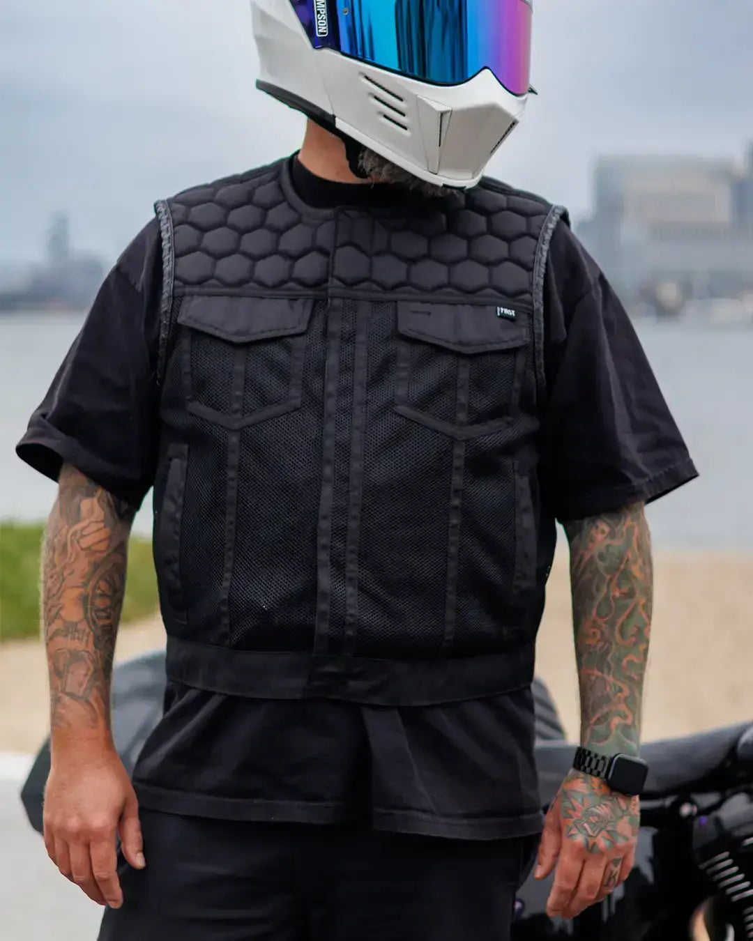 Lowside Hornet Moto Mesh Men's Club Style Vest - First Manufacturing Company - Flyclothing LLC