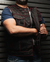 Lowside Hornet Moto Mesh Men's Club Style Vest - First Manufacturing Company - Flyclothing LLC