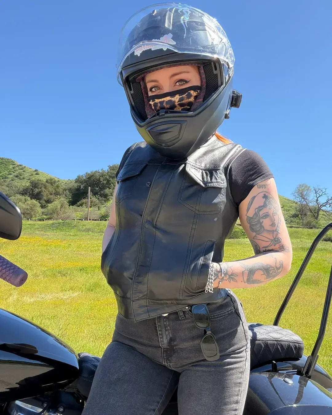 Ludlow Women's Motorcycle Leather Vest - First Manufacturing Company - Flyclothing LLC