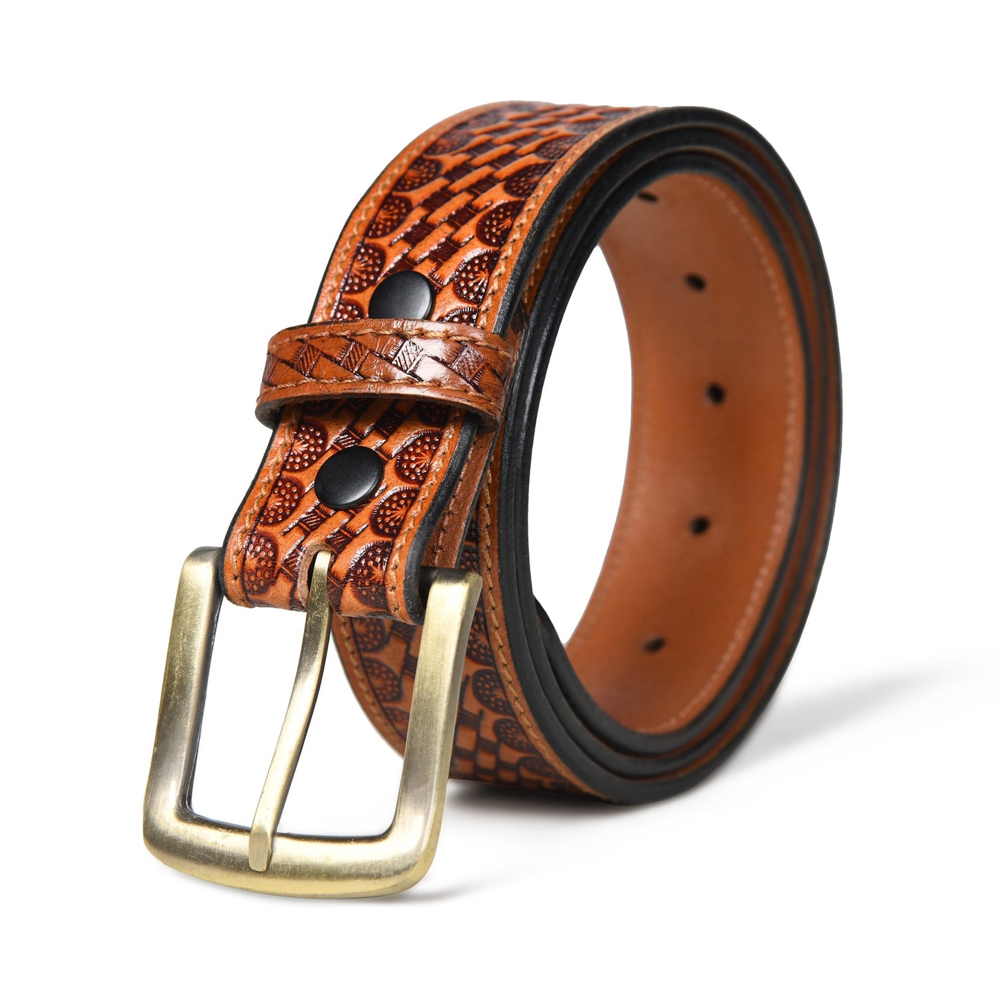Modern Western Leather Belt - Classy Leather Bags - Flyclothing LLC