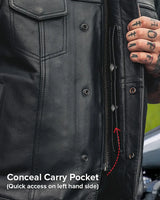 FMCo Men's Signature Leather Vest - First Manufacturing Company - Flyclothing LLC