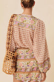 Printed Button Down Long Sleeve Shirt - Trendsi