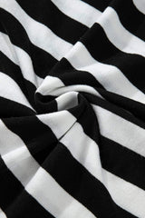 Striped Turtleneck Long Sleeve Knit Top - Trendsi - Flyclothing LLC