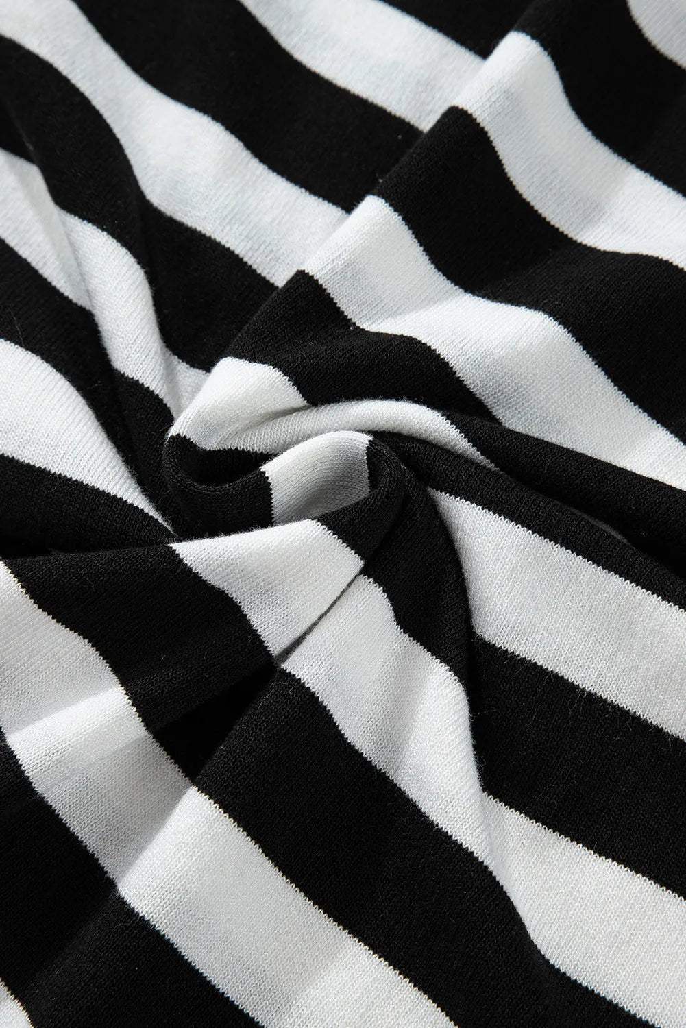 Striped Turtleneck Long Sleeve Knit Top - Trendsi - Flyclothing LLC