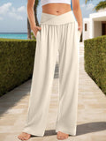 Pocketed High Waist Wide Leg Pants - Trendsi - Flyclothing LLC