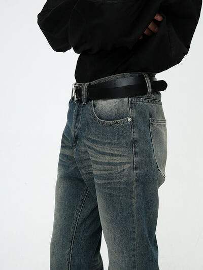 Bootcut Jeans with Pockets - Trendsi - Flyclothing LLC