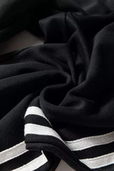 Striped Detail Crewneck Pullover Elastic Sweatpants 2pcs Outfit - Trendsi - Flyclothing LLC