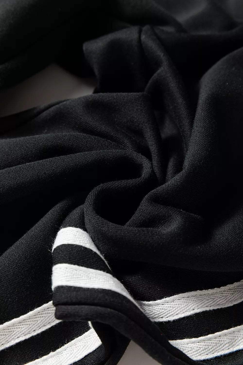 Striped Detail Crewneck Pullover Elastic Sweatpants 2pcs Outfit - Trendsi - Flyclothing LLC