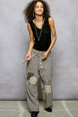 POL Textured Knit V-Neck Tank with Lace Trim - Trendsi - Flyclothing LLC