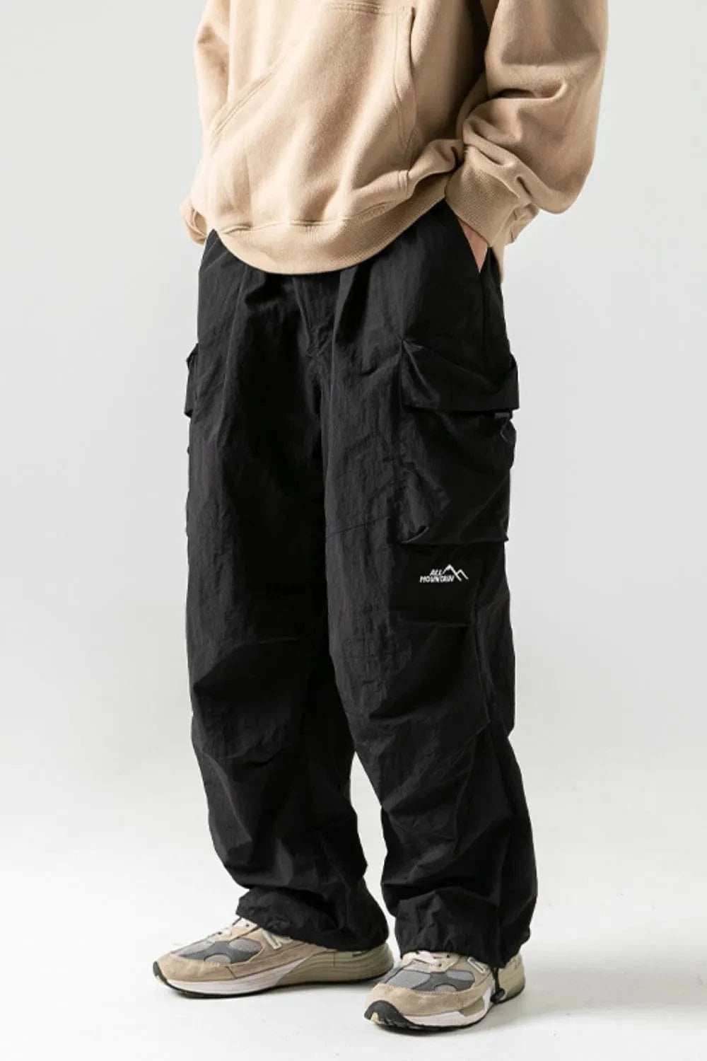 Men's Plus Size Elastic Waist Pants with Pockets - Trendsi - Flyclothing LLC