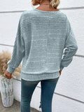 Full Size Round Neck Long Sleeve Top - Trendsi - Flyclothing LLC