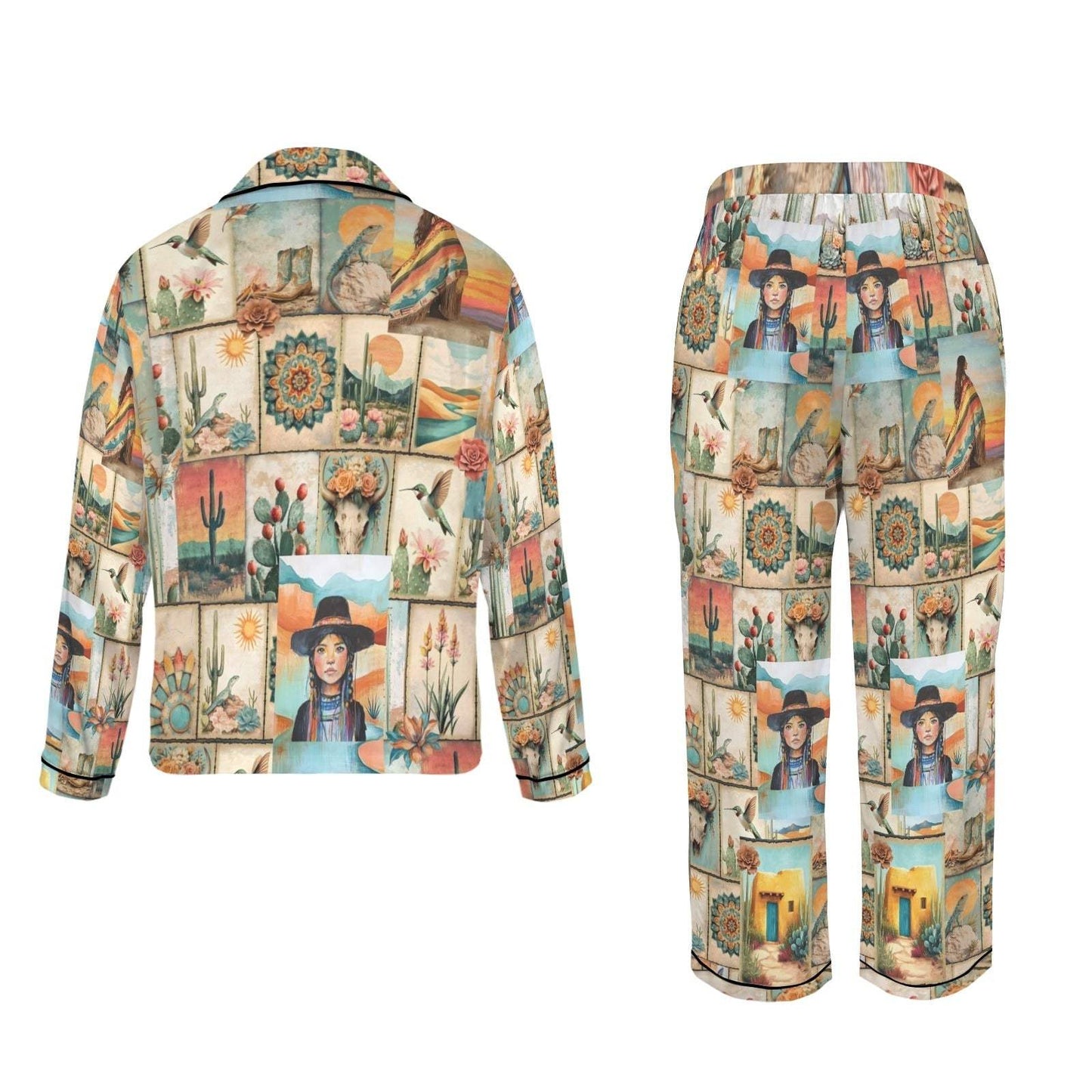 Baha Ranch Colores de Mexico Pictures of the Southwest Satin Pajamas
