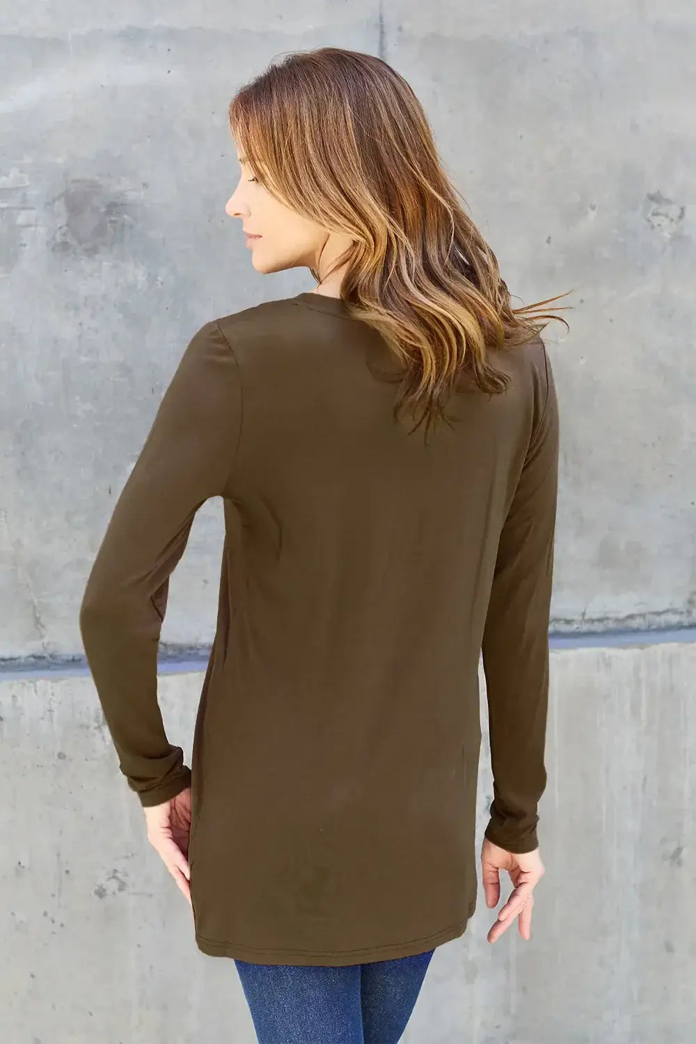 Basic Bae Full Size Round Neck Long Sleeve Top - ShopBasicbae - Flyclothing LLC