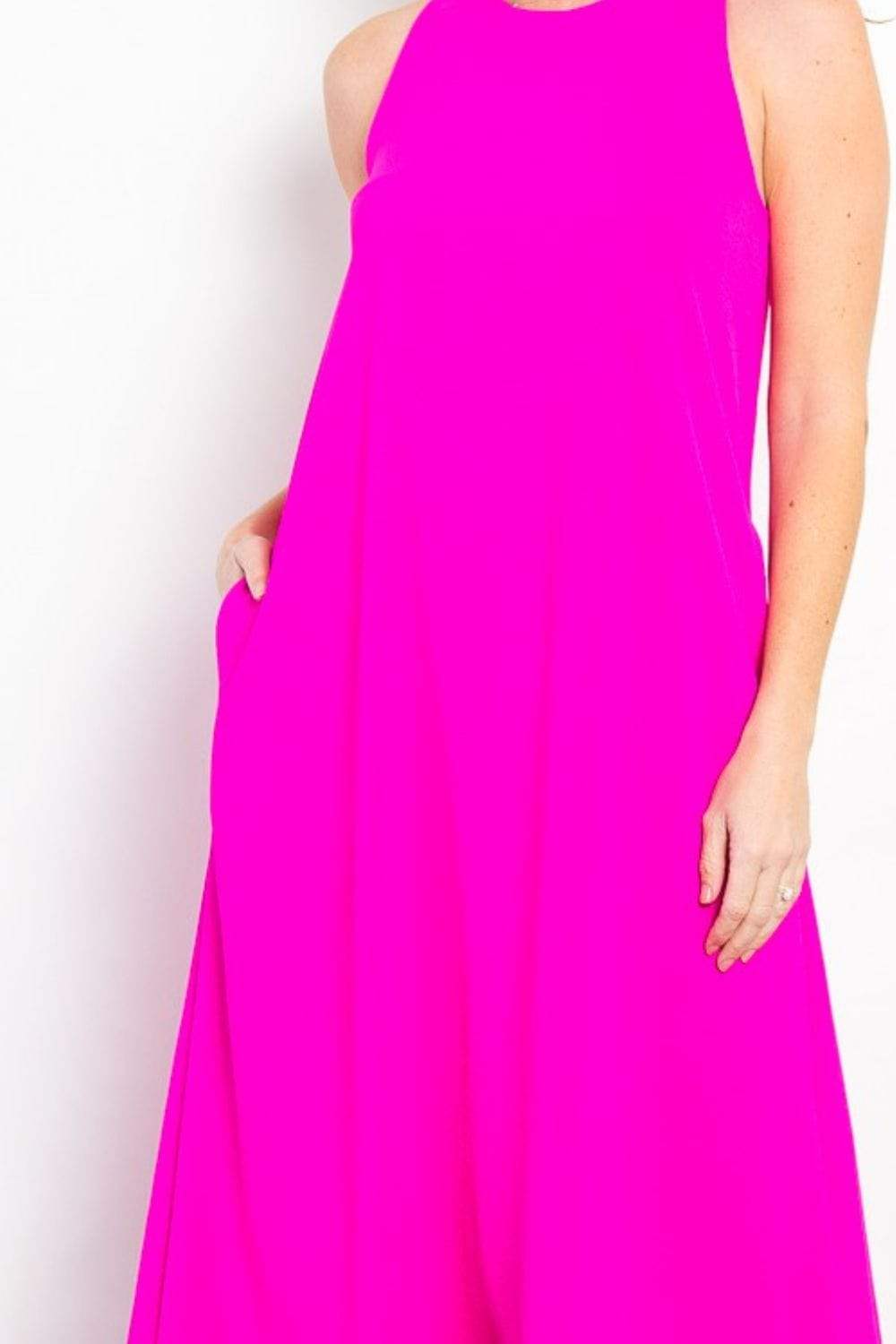 Be Stage Midi Tank Dress with Pockets - Trendsi - Flyclothing LLC