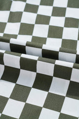 Checkered Collared Neck Long Sleeve Shirt - Trendsi - Flyclothing LLC