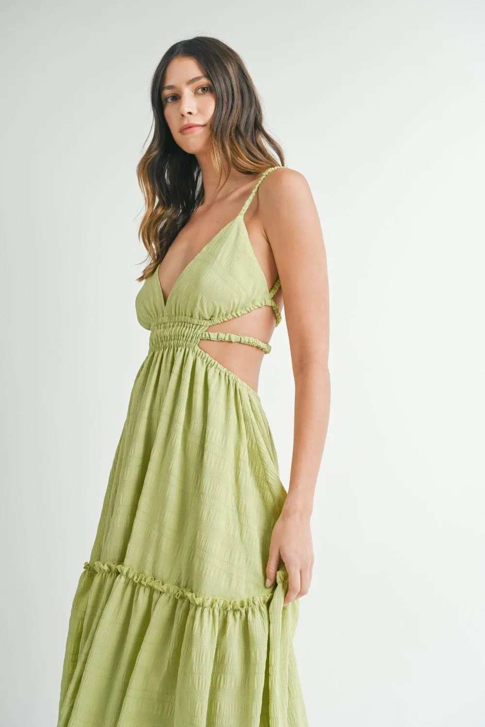 MABLE Cutout Waist Backless Maxi Dress - Trendsi - Flyclothing LLC