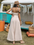 Waffle-Knit Tied Spaghetti Strap Dress - Trendsi - Flyclothing LLC
