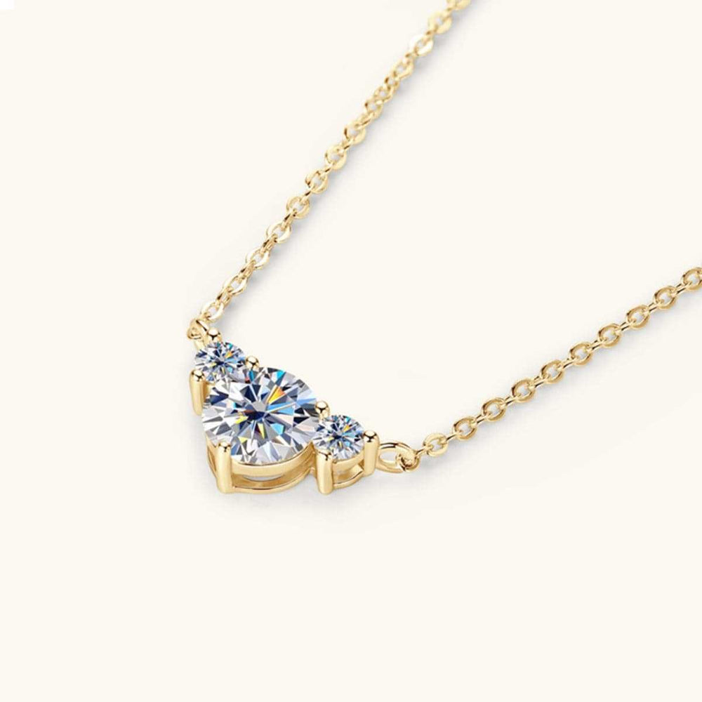 1.2 Carat Moissanite 925 Sterling Silver Necklace - Trendsi - Flyclothing LLC