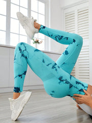 Printed High Waist Active Leggings - Trendsi