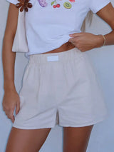 Elastic Waist Shorts - Trendsi - Flyclothing LLC