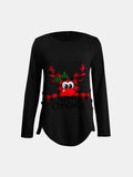 Full Size Reindeer Round Neck Long Sleeve T-Shirt - Trendsi - Flyclothing LLC