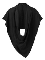 Men's Full Size Pocket Patched Draped Asymmetrical Hem Cape Plus Size - Trendsi - Flyclothing LLC