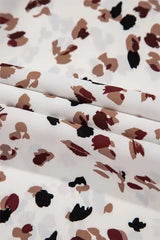 Printed Mock Neck Balloon Sleeve Blouse - Trendsi - Flyclothing LLC