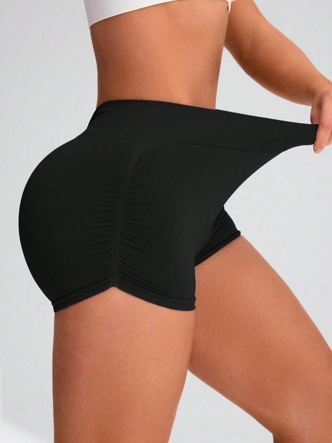 Elastic Waist Active Shorts - Trendsi