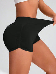 Elastic Waist Active Shorts - Trendsi