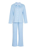 Collared Neck Long Sleeve Top and Drawstring Pants Set - Trendsi - Flyclothing LLC