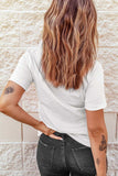 Sequin Star Round Neck Short Sleeve T-Shirt - Trendsi - Flyclothing LLC