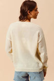 SO ME Contrast Sequin Pumpkin Slogan Sweater Top - Trendsi