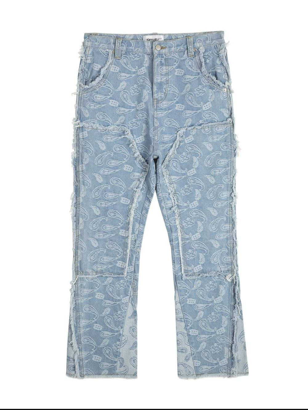 Men's Contrast Washed Bootcut Jeans - Trendsi - Flyclothing LLC