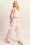 HYFVE Crop Top and Cargo Pants Set - Trendsi