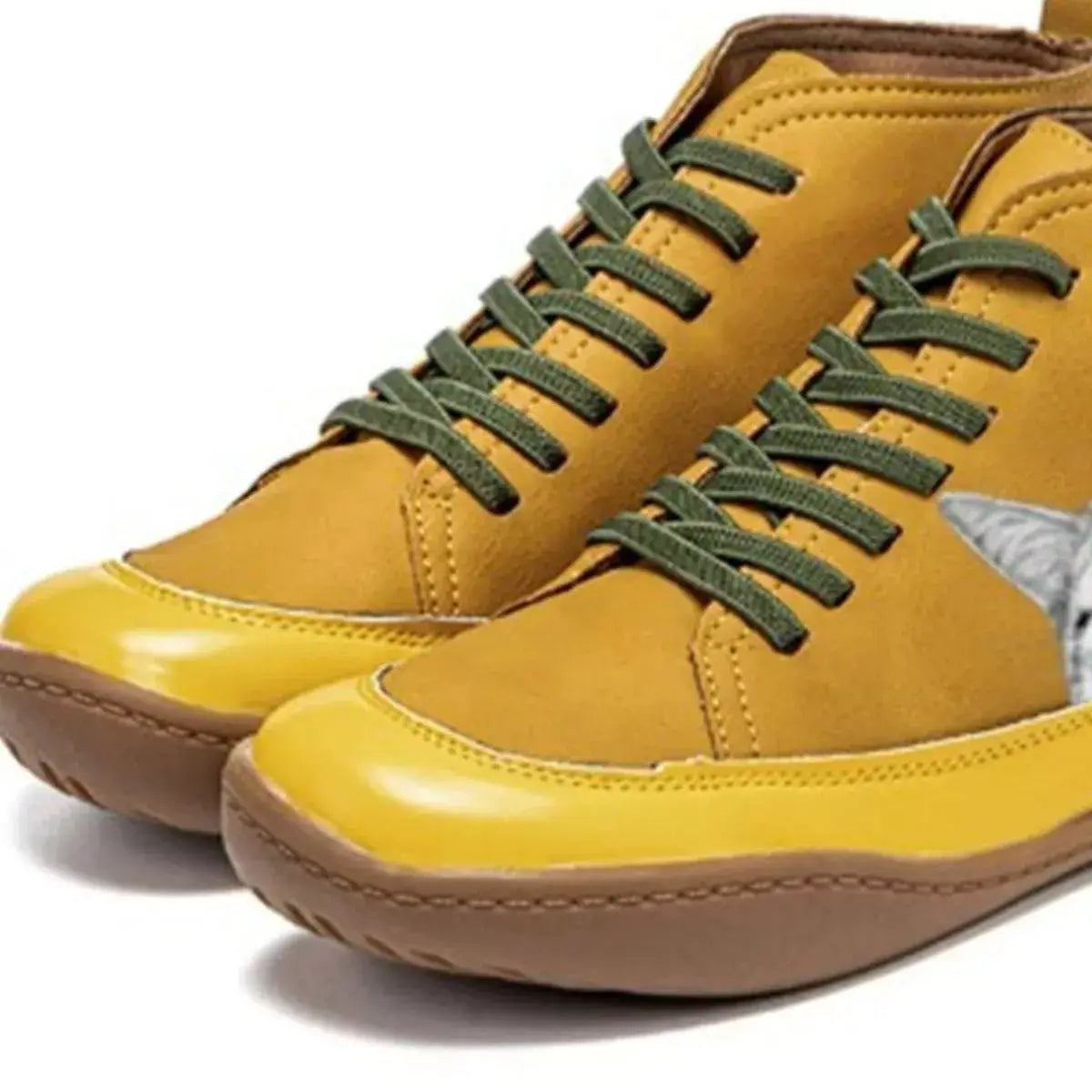 Cat Print Striped Ankle Sneakers - Trendsi - Flyclothing LLC