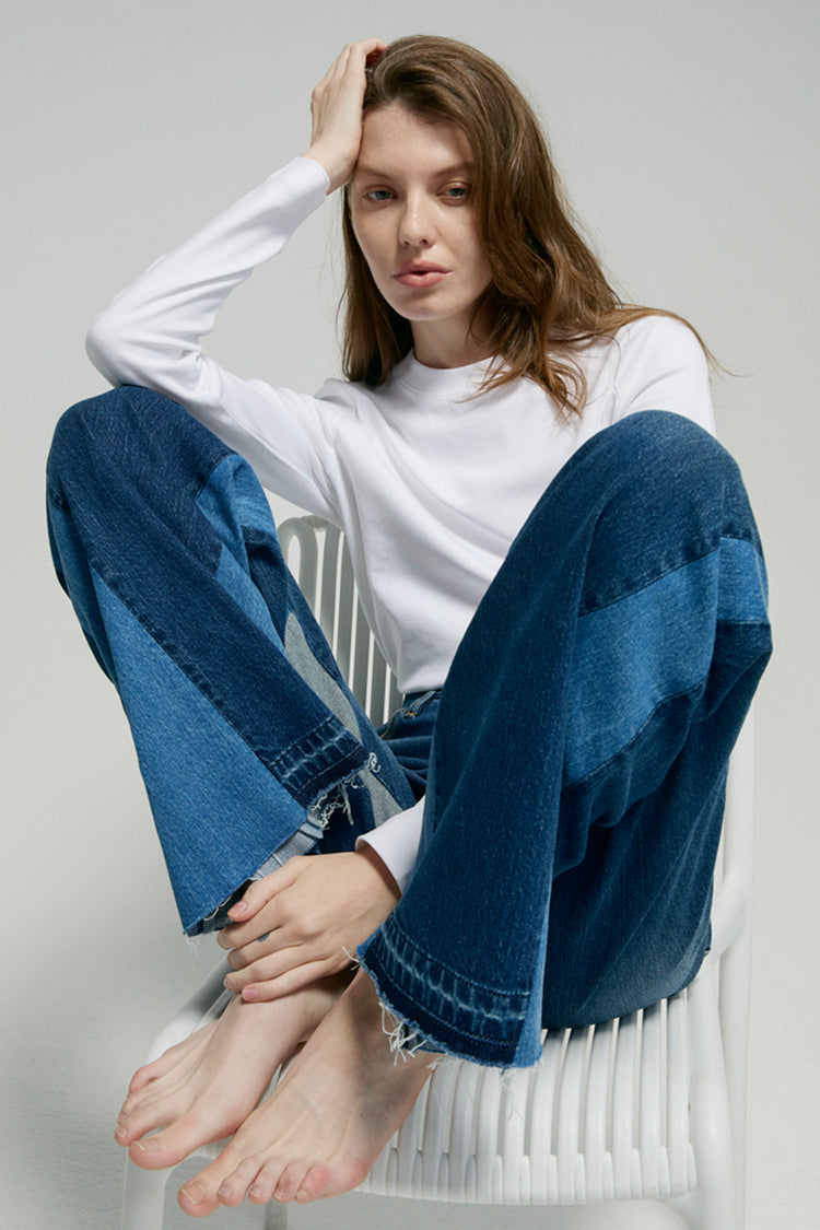 Shadow Split Wideleg Jeans HJ056 - Hey Joanie - Flyclothing LLC