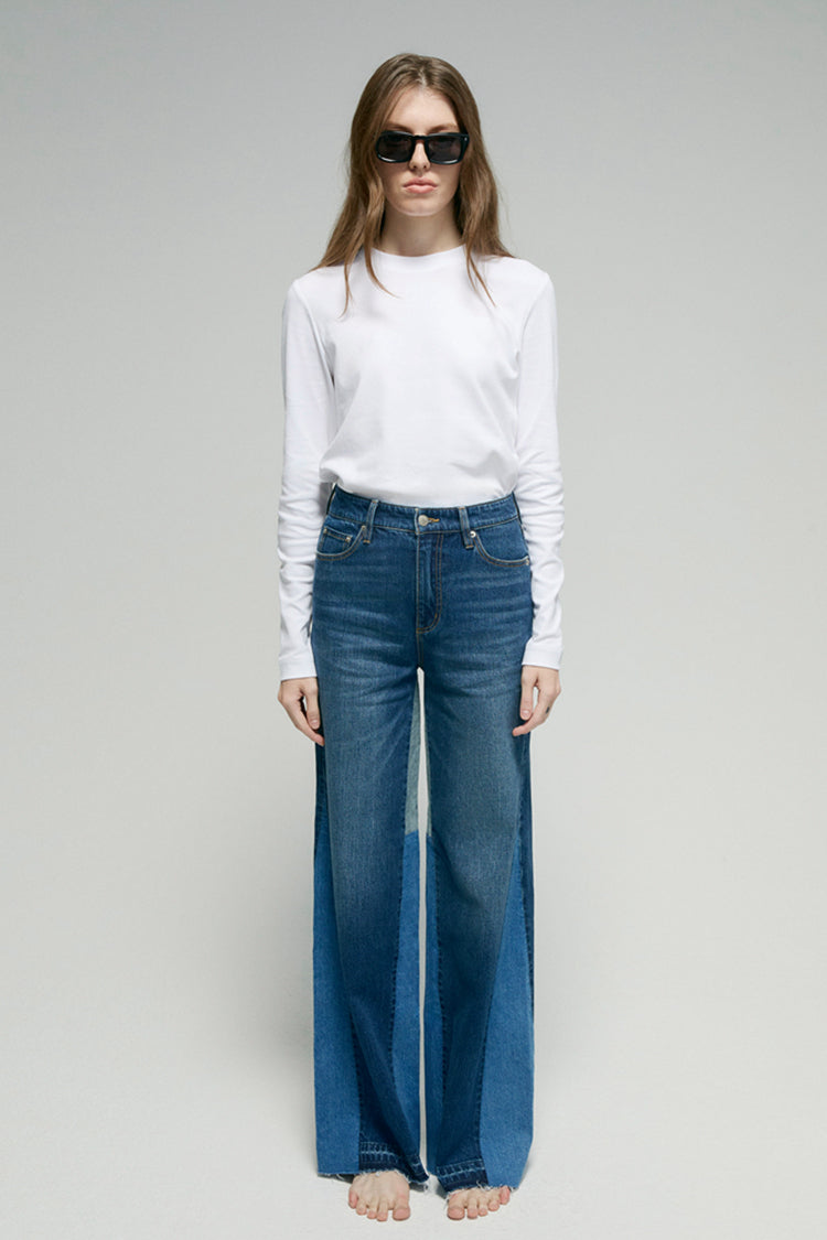 Shadow Split Wideleg Jeans HJ056 - Hey Joanie - Flyclothing LLC
