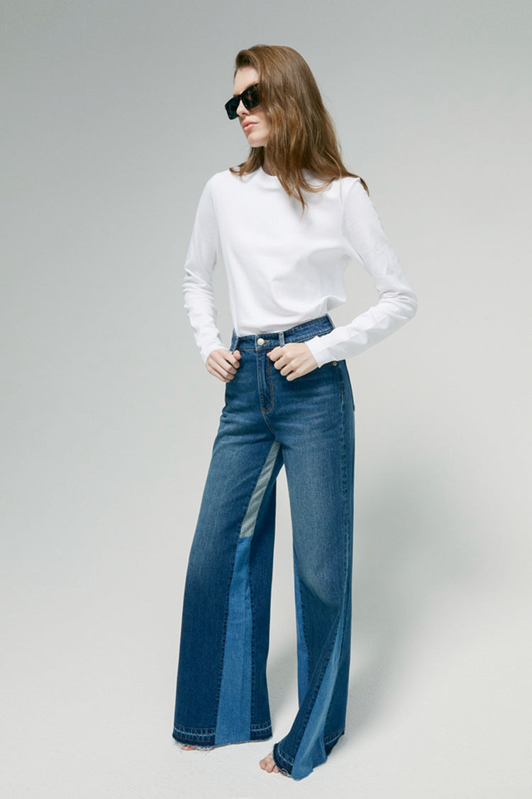 Shadow Split Wideleg Jeans HJ056 - Hey Joanie - Flyclothing LLC