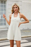 Halter Neck Romper with Pockets - Trendsi - Flyclothing LLC