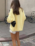 Letter Ribbed Hem Long Sleeve Sweater - Trendsi - Flyclothing LLC