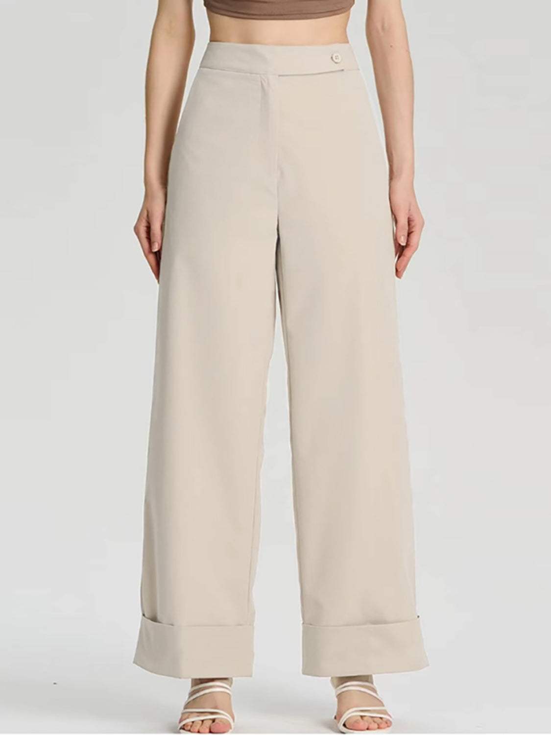 High Waist Wide Leg Pants - Trendsi - Flyclothing LLC