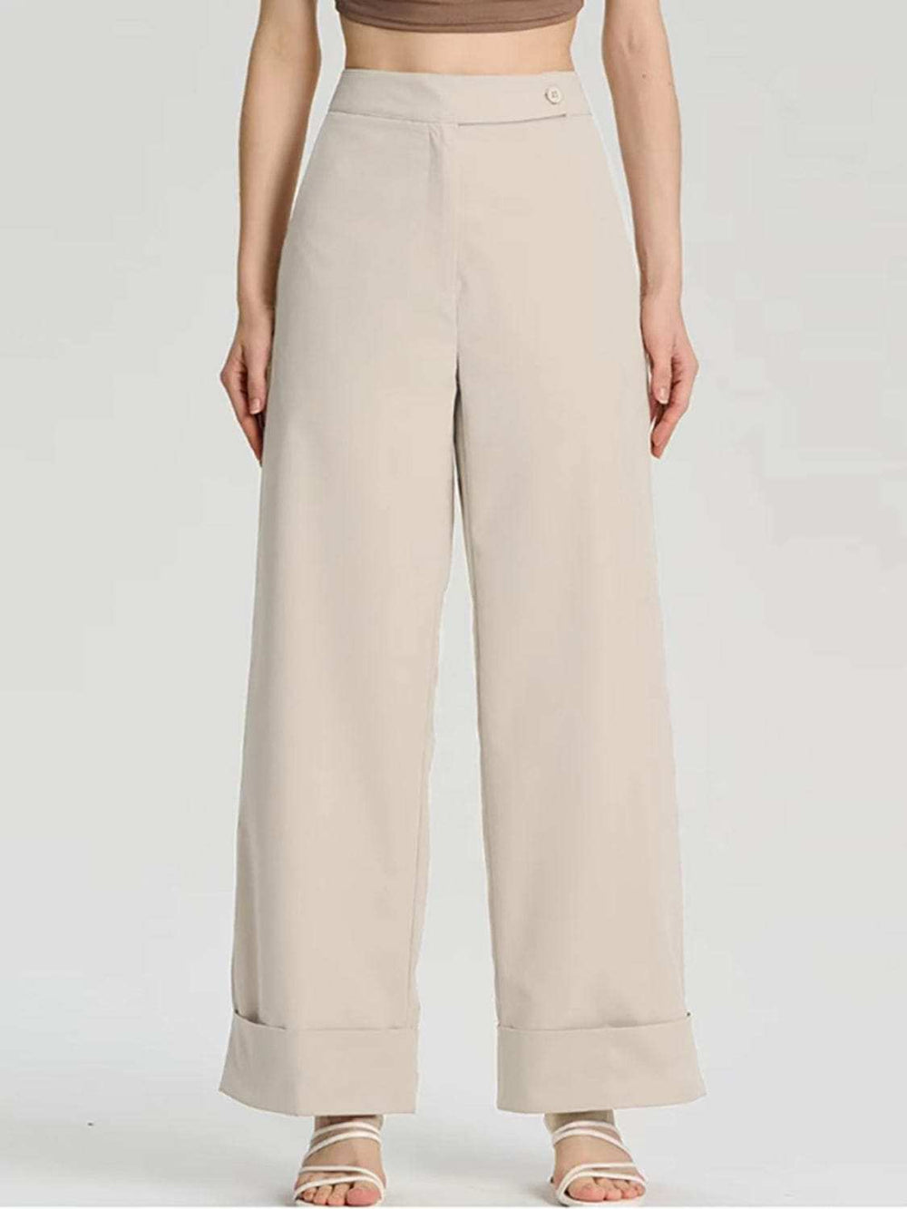 High Waist Wide Leg Pants - Trendsi - Flyclothing LLC
