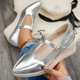 Point Toe Flats Loafers - Trendsi