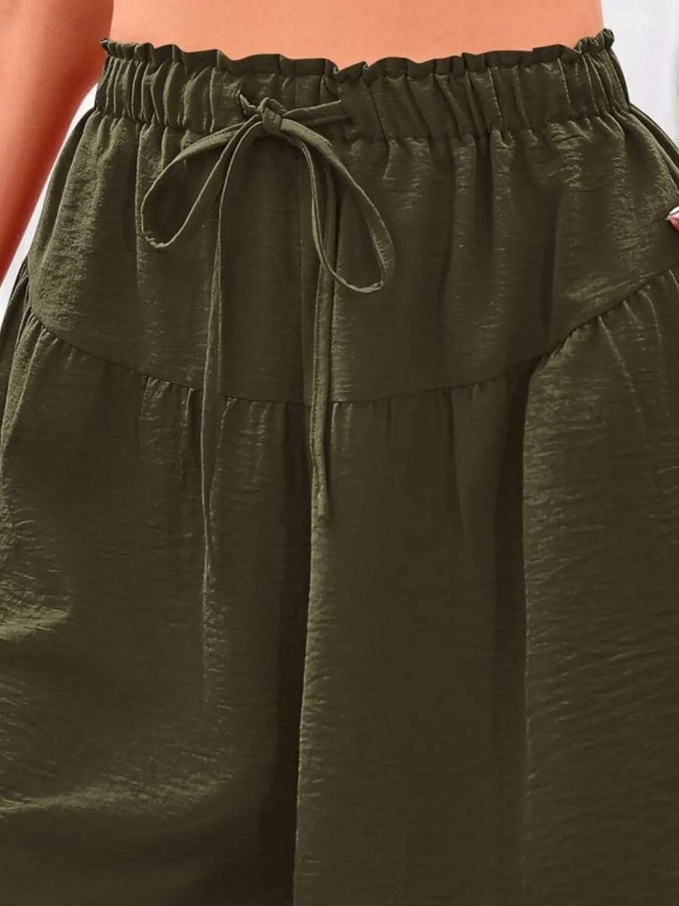 Full Size Casual Drawstring High Waist Relaxed Shorts Plus Size - Trendsi - Flyclothing LLC