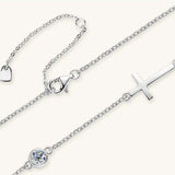 Cross 925 Sterling Silver Moissanite Necklace - Trendsi - Flyclothing LLC
