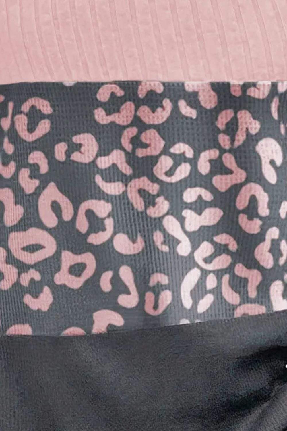 Leopard Round Neck Long Sleeve Top - Trendsi - Flyclothing LLC