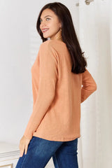 Basic Bae Half Button Long Sleeve Top - ShopBasicbae - Flyclothing LLC