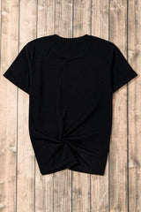 Rhinestone Skull Graphic Crew Neck T Shirt - Trendsi - Flyclothing LLC